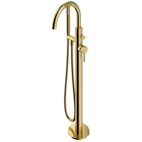 OMNIRES Y - Grifería de baño para suelo, con cuerpo, latón cepillado Y1233-SBSB