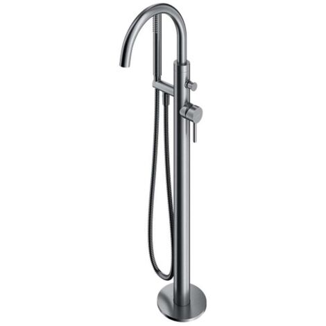 OMNIRES Y - Grifo de bañera de suelo, con cuerpo, níquel cepillado Y1233-SNI