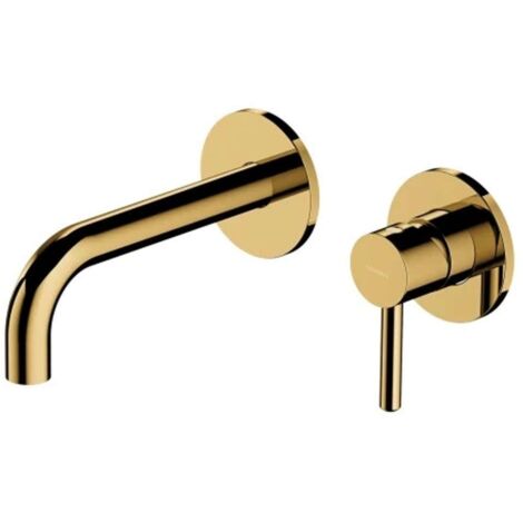 OMNIRES Y - Grifo empotrado de lavabo, con cuerpo de montaje, 2 orificios, oro Y1215HGL