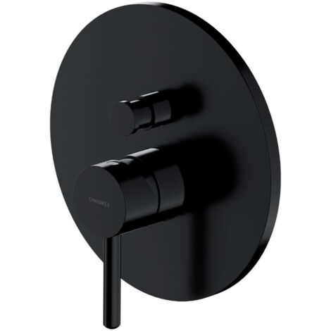 OMNIRES Y - Miscelatore ad incasso per 2 utenze, con corpo incasso, nero Y1235BL
