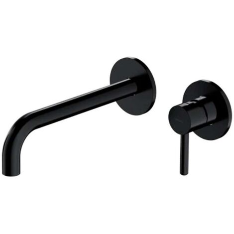 OMNIRES Y - Miscelatore da lavabo ad incasso, installazione a 2 fori, con corpo, nero Y1215HLBL