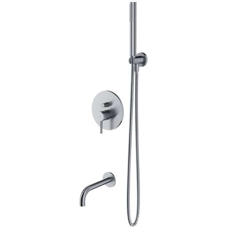 OMNIRES Y - Miscelatore per vasca da incasso, installazione 3 fori, con corpo, con accessori, nichel SYSYW01NI