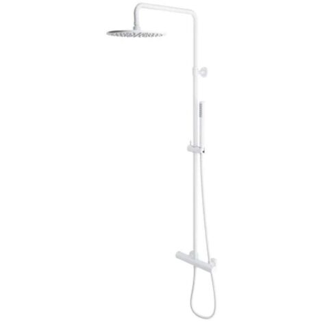 OMNIRES Y - Set de douche avec thermostat, diamètre 25 cm, blanc mat Y1244SUWM