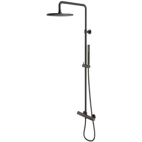 OMNIRES Y - Set de ducha con termostato, diámetro 25 cm, grafito Y1244SUGR