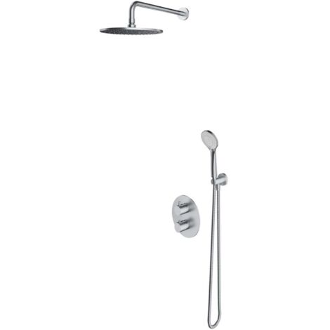 OMNIRES Y - Set doccia termostatico ad incasso, con corpo, diametro 25 cm, 5 getti, nichel SYSYT05NI