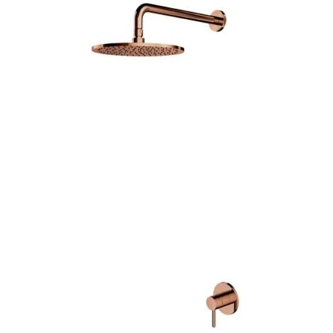 OMNIRES Y - Set Unterputzarmatur und Kopfbrause, mit Einbaukörper, Durchmesser 25 cm, Kupfer SYSY36CP