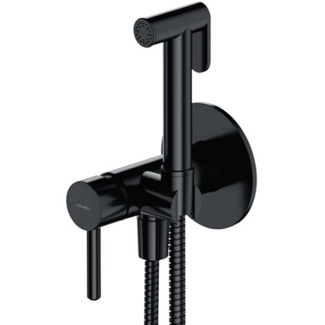 OMNIRES Y - Unterputz-Bidetarmatur, mit Brause, mit Einbaukörper, schwarz SYSYBI2BL