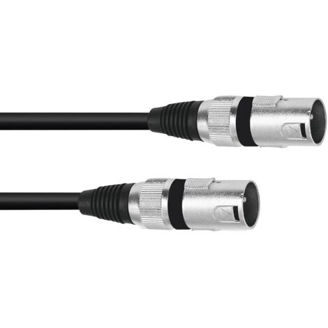 Omnitronic 3022075A XLR Cavo adattatore [1x Spina XLR 3 poli - 1x Spina XLR 3 poli] 0.20 m Nero