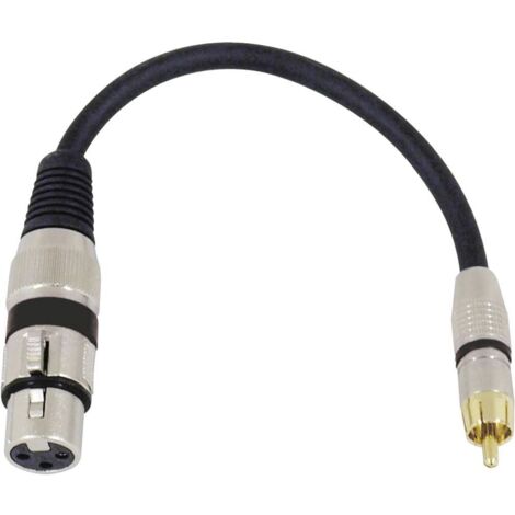 Omnitronic 3022075J XLR Cavo adattatore [1x Presa XLR 3 poli - 1x Spina RCA] 0.15 m Nero