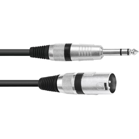 Omnitronic 30225197 XLR Cavo adattatore [1x Spina XLR 3 poli - 1x Spina jack da 6.3 mm (stereo)] 5.00 m Nero
