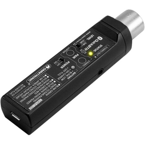 Omnitronic QuickBTR-5.0 XLR AptX Ricevitore audio Bluetooth® Versione Bluetooth: 5.0, A2DP 10 m Tecnologia APTX, Batter