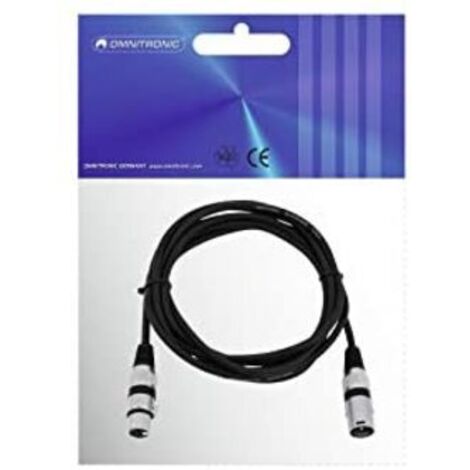 OMNITRONIC XLR-Kabel 3-polig, 1,5 m, schwarz