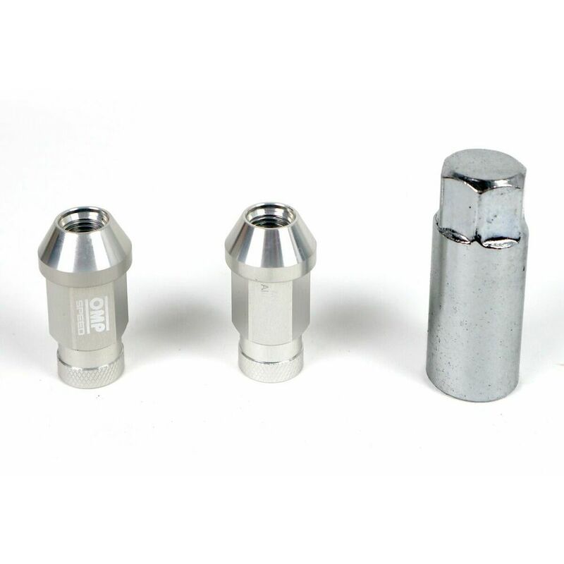 

Set Tuercas 7075 40 mm M14 x 1,50 20 uds Plata - OMP