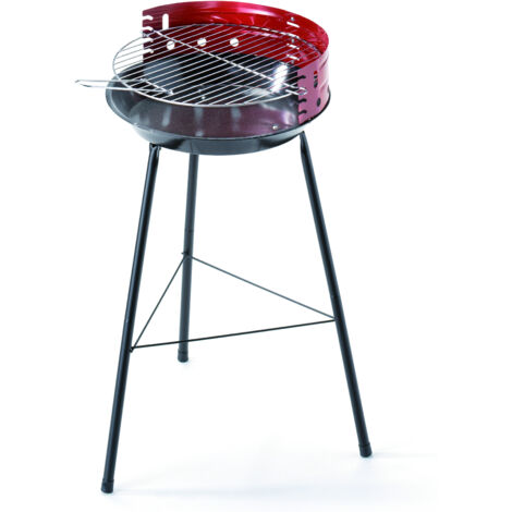 Ompagrill BARBECUE 4 POSIZIONI GRIGLIA ACCIAIO CROMATO Ø cm. 40 - H cm. 75