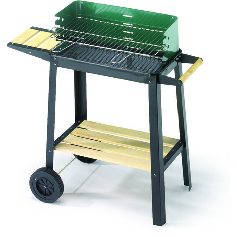 Ompagrill BARBECUE 50-25 GREEN/W griglia acciaio cromato cm. 50x25x77 h