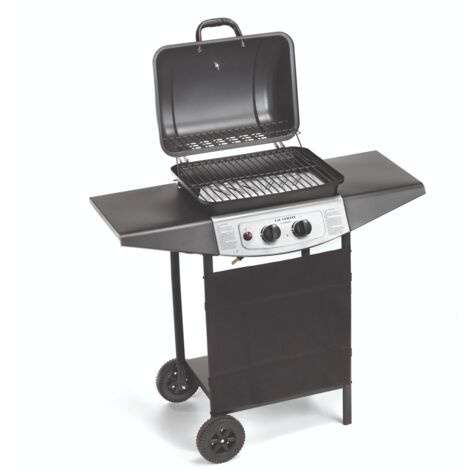 Ompagrill Barbecue Gas 4936 Double Potenza 5 kW completo di roccia lavica