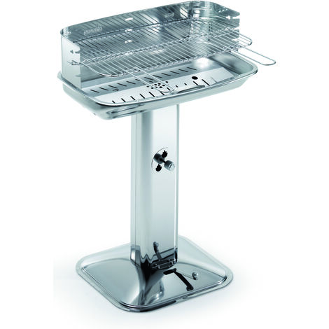 Ompagrill BARBECUE INOX 60-40 VENUS PRO SYSTEM griglia acciaio cromato cm. 60,5x33 - H cm. 89