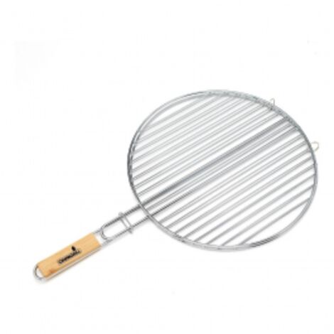 Ompagrill Griglia per Barbecue Doppia con Manico Cromo