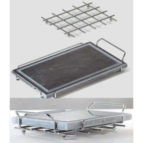 Ompagrill LF-36581 Barbecue Piastra Ollare+Supp. 25X33X3,5