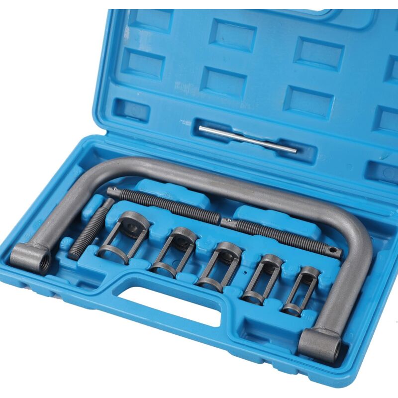 ompresseur de Ressort de soupape Kit 10 pièces Portable 5 en 1 pour Voitures Vans Véhicules Motos Moteurs Essence et Diesel Ensemble d'outils de