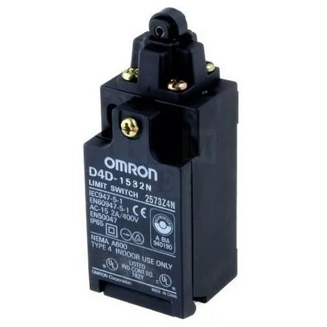 Omron D4D-1532N Interrupteur fin de course - 1O + 1F - Levier Galet