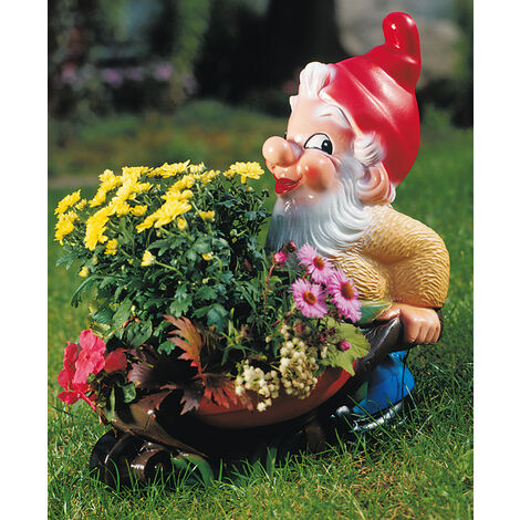 Gnom Gartenfigur "Zwerg sitzt auf Pilz" Garten Figur