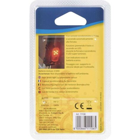 On Bike Luce stop posteriore a led con sensore di frenata