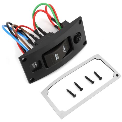 ON off ON Deluxe LED Rocker Bilge Pump Switch Panel & Circuit Breaker