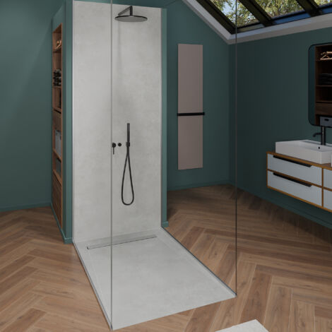 Onbath's bac à douche  à carreler à caniveau 120x90 cm recoupable
