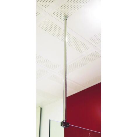 ONDEE - Barra de techo 80cm - Fijación de mamparas de ducha 8mm - Recortable - De acero inoxidable