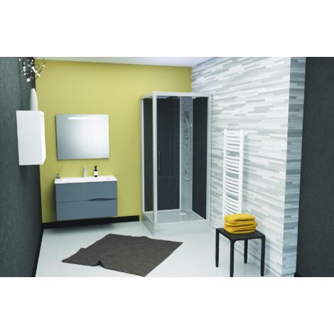 ONDEE - Cabina hidromasaje NIKY - Montaje con silicona - 90x90x215cm - blanca - se entrega en kit