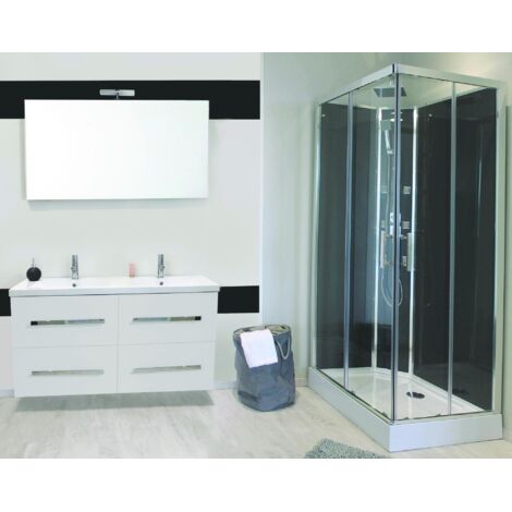ONDEE - Cabina hidromasaje SELIA - montaje sin silicona - 110x80x228cm - cromados - se entrega en kit