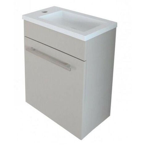 Ondée - Meuble lave-mains taupe à suspendre 40cm - NINO
