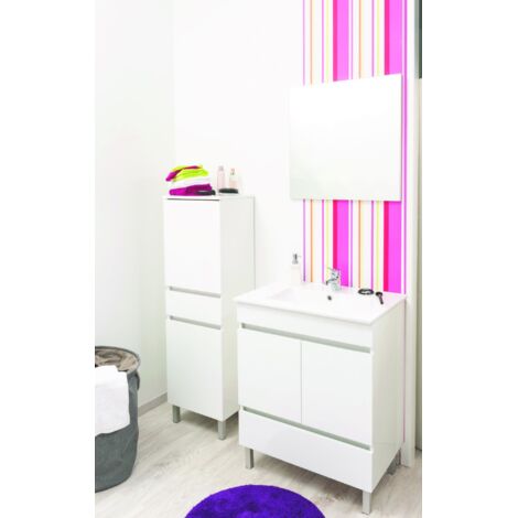 ONDEE - Mueble de baño de la colección LANCELO -  Entregado montado - 80cm - lacado blanco