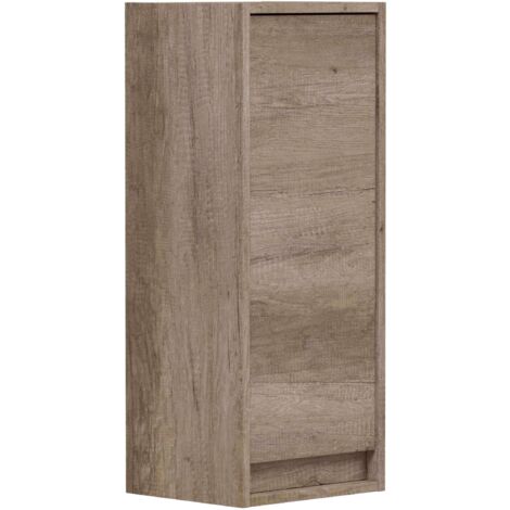 ONDEE - Mueble de baño suspendido colección COTTON - Entregado en kit  - Melamina Madera marrón  - semi columna 30cm