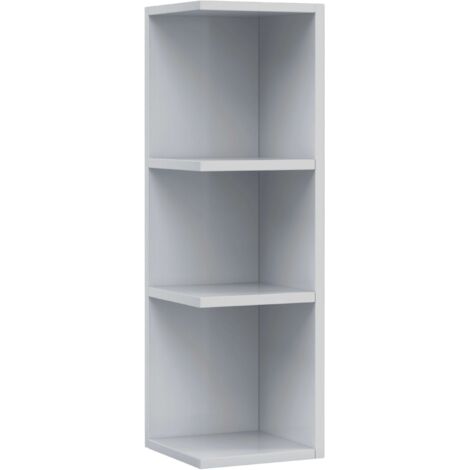 ONDEE - Mueble simple espejo  - Blanco - Melamina y frente de vidrio espejo - 20x65cm
