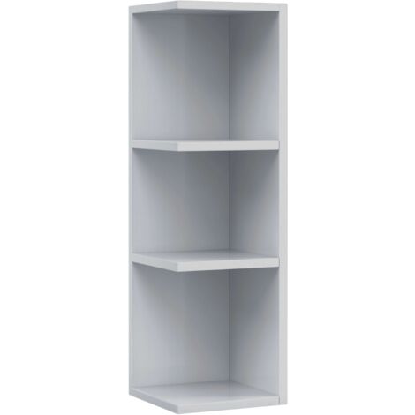 ONDEE - Mueble simple espejo  - Blanco - Melamina y frente de vidrio espejo - 20x65cm