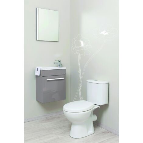 ONDEE - NINO Lavabo esquinero - 44cm - lacado - Entregado en kit - topo