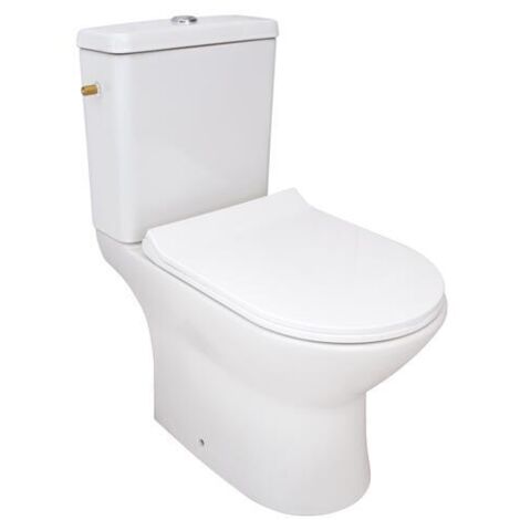 Ondee – Pack WC ADI 2 sans bride – Cuvette à sortie horizontale – Mécanisme de chasse 3/6L – Abattant en thermoplastique avec fermeture ralentie