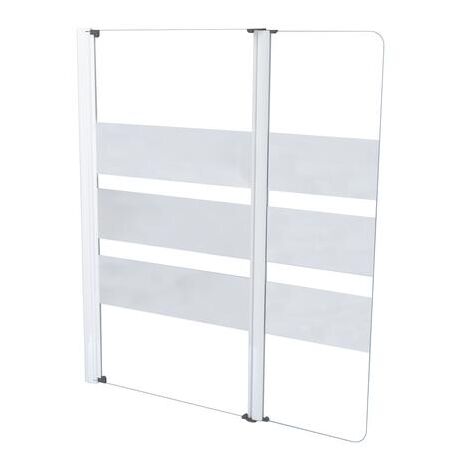 Ondee – Pare-baignoire MISSI 2V – Verre trempé 4mm – Dimensions H140 x L120 cm – Profilé aluminium ajustable – Installation réversible