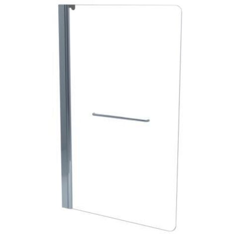 Ondee – Pare-baignoire SANDRA 1V 80x140cm – Verre trempé 4mm – Profilé aluminium chromé – Installation réversible – Porte-serviette inclus