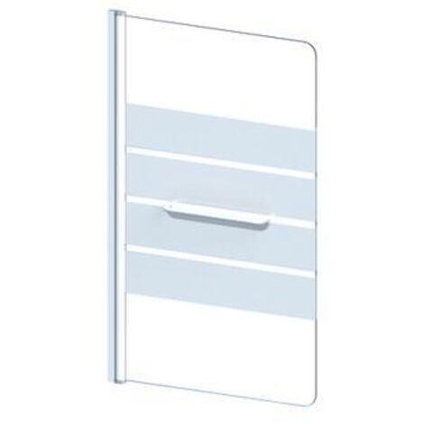 Ondee – Pare-baignoire SHIVA 85x140 cm – Verre trempé 5 mm avec traitement anticalcaire – Installation réversible – Profilé aluminium blanc