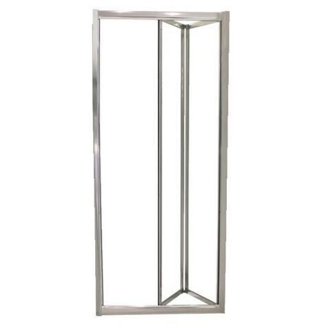 Ondee – Porte de douche pliante 80x185cm – Verre trempé 6mm – Profilé aluminium chromé – Installation réversible – Traitement anticalcaire