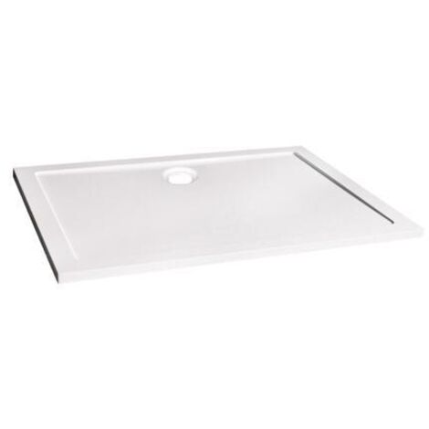 Ondee – Receveur de douche rectangulaire 90 x 120 cm en SMC blanc – Résistant aux chocs – Facile à entretenir – Fabrication européenne