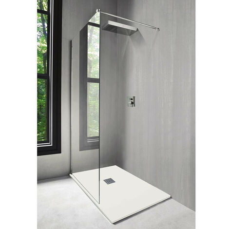 Ondée - Receveur de douche rectangulaire 90 x 180 cm en résine extra-plat coloris blanc - NOLA 2