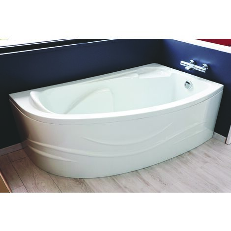 Ondee – Tablier de baignoire droite 160x90cm – ABS blanc – Motif vague – Compatible baignoire Fany angle droit