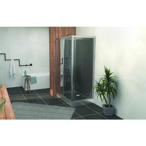 ONDEE ZEN - Cabine de douche - 6 buses hydromassante - DELLINE - 80X120 - Noire