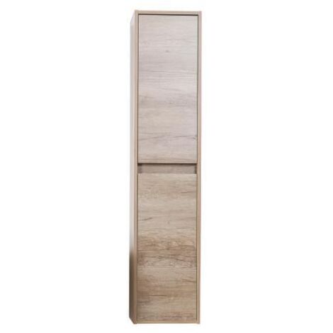 Idroweb – Colonne de salle de bain flottante 140x30x26 cm – Panneaux mélaminés E1 – 2 portes – 2 étagères – Charnières métalliques robustes