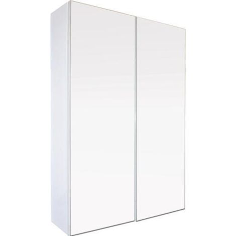 Ondee – Miroir armoirette salle de bain 60x65cm – Finition blanche élégante – Étagères réglables – Panneau de particules mélaminé 16mm