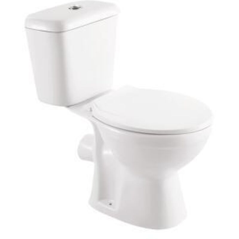 Pack WC ECO avec bride - C&eacute;ramique - Blanc - - H71,4xl36x65,8cm